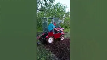 Сложный грунт! МТ-110 вспашет и его! #отзыв #минитрактор
